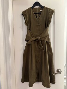 SEA New York Olive Tie-Waist Midi Dress - Women